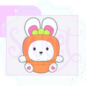 Bunny Carrot Cookie Cutter. Carrot Bunny Cookie Cutter. Rabbit Cookie Cutter. Easter Bunny Cookie Cutter. Carrot Cookie Cutter. Clay Cutter.