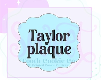 Wavy Plaque Cookie Cutter. Plaque Cookie Cutter. Cookie Cutter Shapes. Baby Shower Cookie Cutter. Wedding Cookie Cutter. Fondant Cutter.