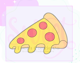 Pizza Slice Cookie Cutter. Pizza Cookie Cutter. Melting Cheese Pizza Cookie Cutter. Valentines Day Cookie Cutter.. Fondant Cutter.