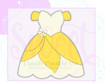 Princess Dress Cookie Cutter. Ball Gown Dress Cookie Cutter. Princess Cookie Cutter. Dress Cookie Cutter. Wedding Dress Cookie Cutter
