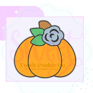 Floral Pumpkin Cookie Cutter. Fall Cookie Cutter. Thanksgiving Cookie Cutter. Cute Pumpkin Cookie Cutter. Autumn Cookie Cutter.
