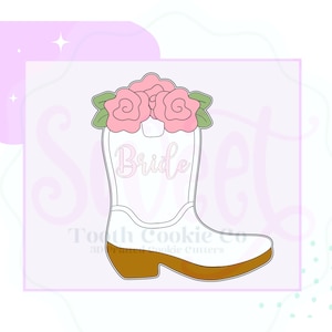 Floral Cowboy Boot Cookie Cutter. Boot Cookie Cutter. Western Cookie Cutter. Cowboy Cookie Cutter. Cowgirl Cookie Cutter. Redo Cookie Cutter
