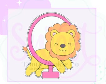 Circus Lion Cookie Cutter.Lion Cookie Cutter. Lion Jumping Cookie Cutter. Circus Animal Cookie Cutter. Circus Cookie Cutter.