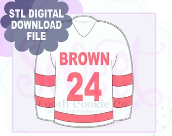 Hockey Jersey STL Cookie Cutter. Hockey Jersey Cookie Cutter. Hockey Cookie Cutter. Sports Jersey Cookie Cutter. Sports Cookie Cutter.