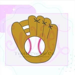 Baseball Glove Cookie Cutter. Baseball Mitt Cookie Cutter. Baseball Cookie Cutter. Glove Cookie Cutter. Sports Cookie Cutter. Fondant Cutter