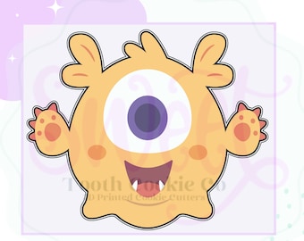 Monster Cookie Cutter. One Eye Monster Cookie Cutter. Love Monster Cookie Cutter. Halloween Monster Cookie Cutter.Baby Monster Cookie Cutter