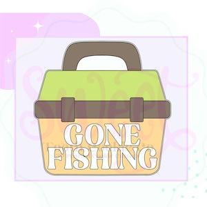 Fishing Tackle Box Cookie Cutter. Fishing Cookie Cutter. Bait Box Cookie Cutter. Tackle Box Cookie Cutter. Fathers Day Cookie Cutter