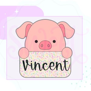 Pig Cookie Cutter. Farm Animal 3D Printed Cookie Cutter. Farm Animal Baby Shower Cookie Cutter. Cute Pig Cookie Cutter. Animal Cookie Cutter