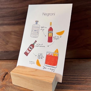 Negroni Sbagliato Cocktail Recipe Digital Illustration image 4