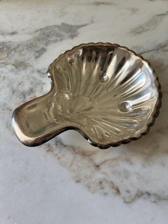 Vintage Silver-Plated Shell Dish - image 9
