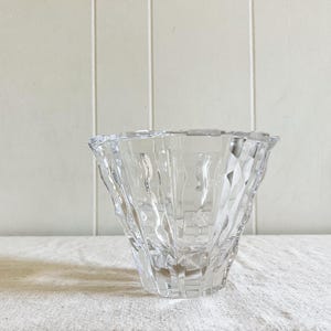 Vintage signierte Orrefors Wellenmuster Vase