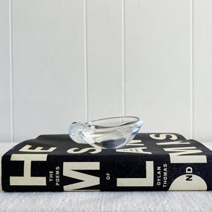 Signed Steuben Crystal Finger Bowl with Applied Handle