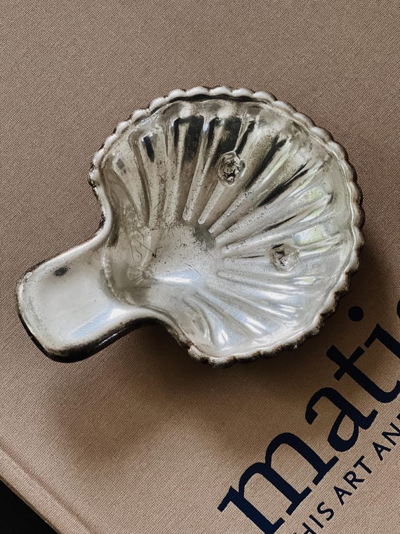 Vintage Silver-Plated Shell Dish - image 7