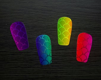 Rainbow Holographic Mermaid Dexcom G6 Sticker Decals - Pack of 4