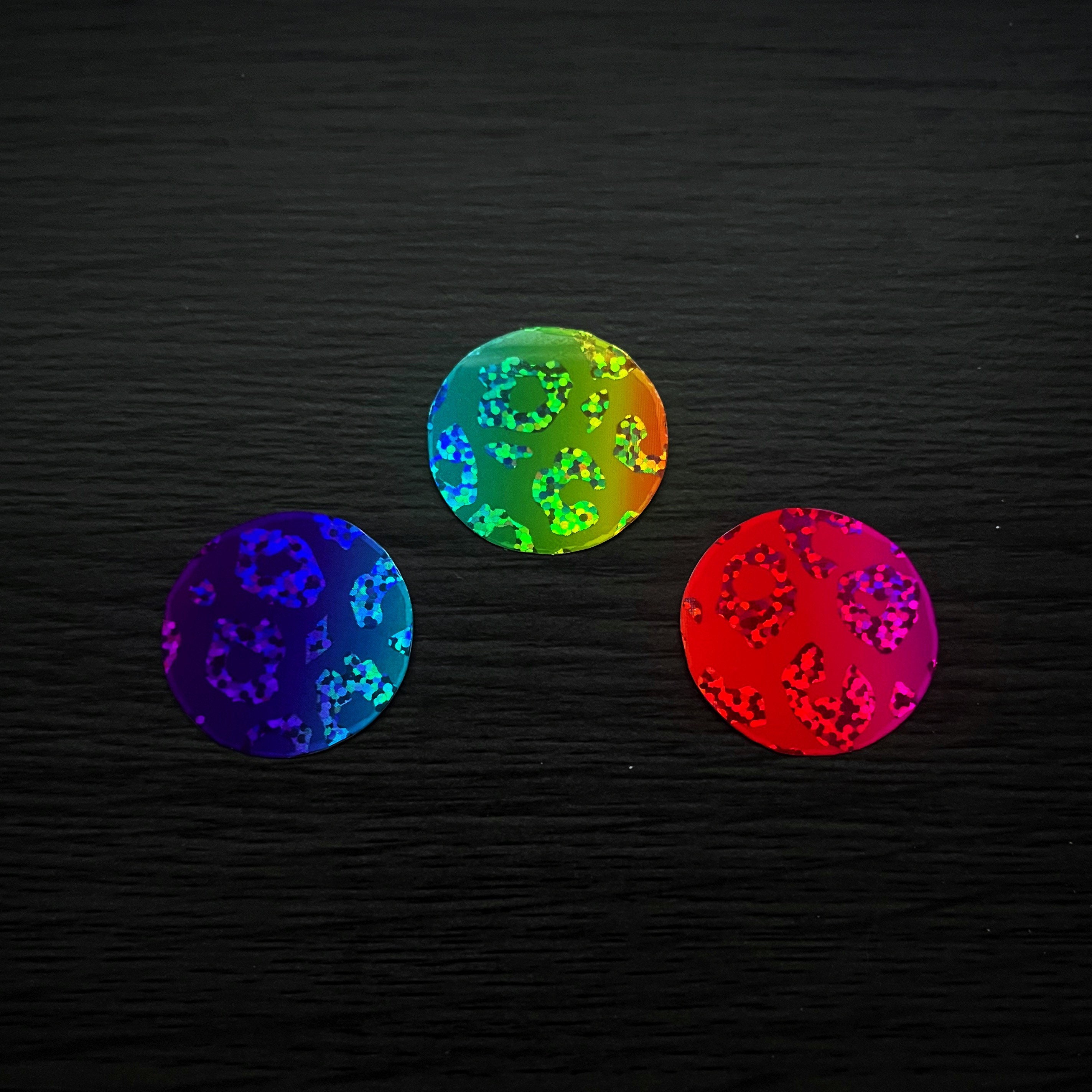 Rainbow Holographic Leopard- Freestyle Libre 2 CGM Decals - Pack of 3 Stickers