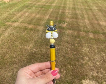 Bee Pen | Beaded Bee Pen | Silicone Beaded Pen | Beaded Pen | Cute Pens | Animal Pens