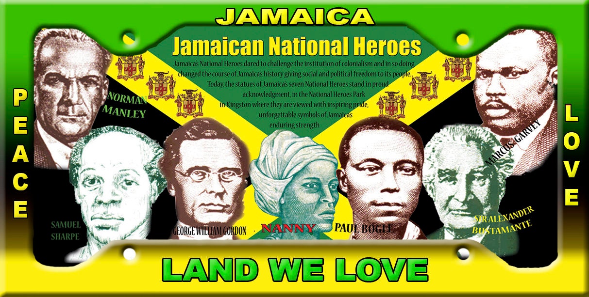 Jamaica National Heroes License Plate Novelty Tag Etsy