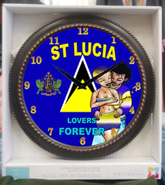 St Lucia Wall Clock Etsy