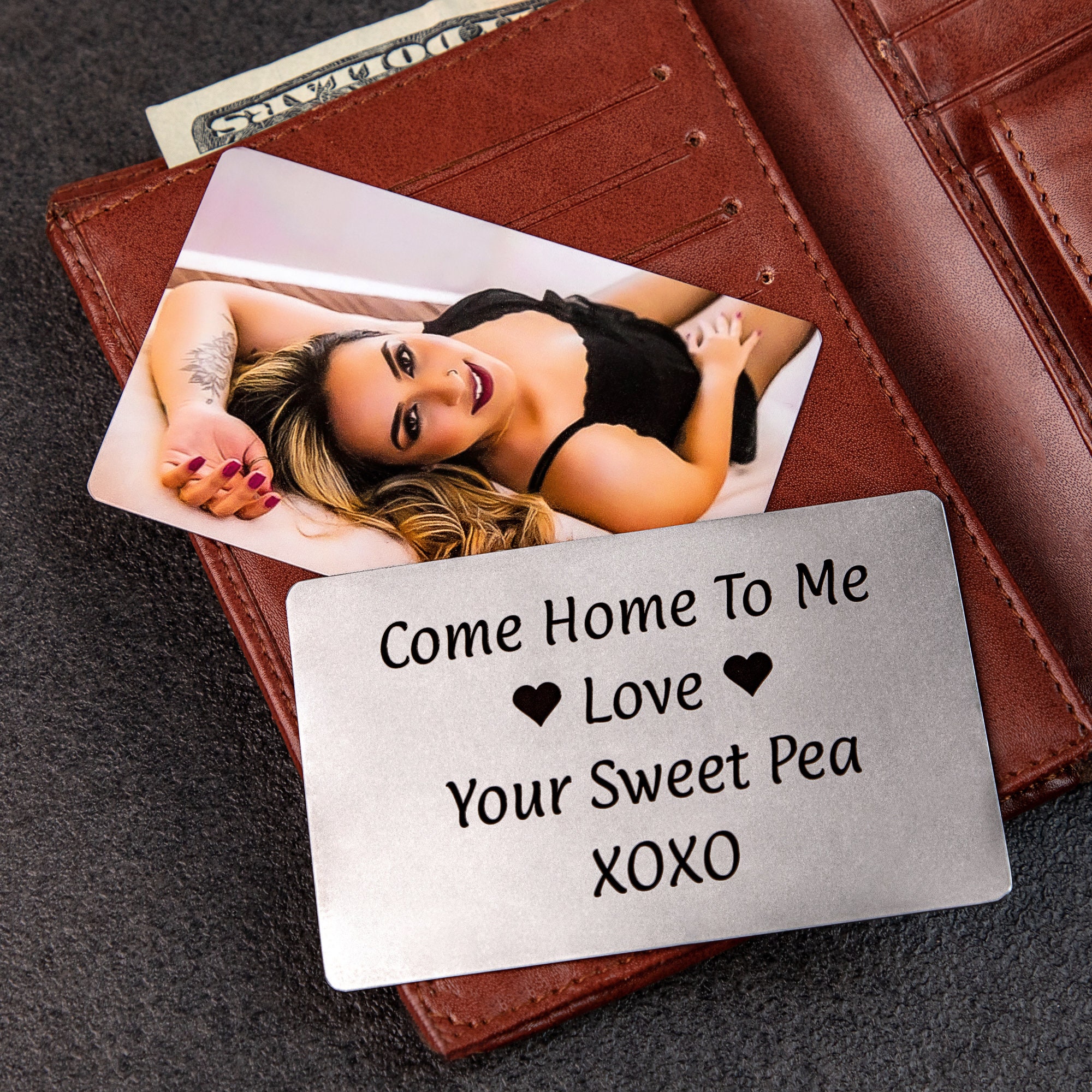 Custom Wallet Card, Anniversary Wallet Insert Photo Gift, Personalized ...