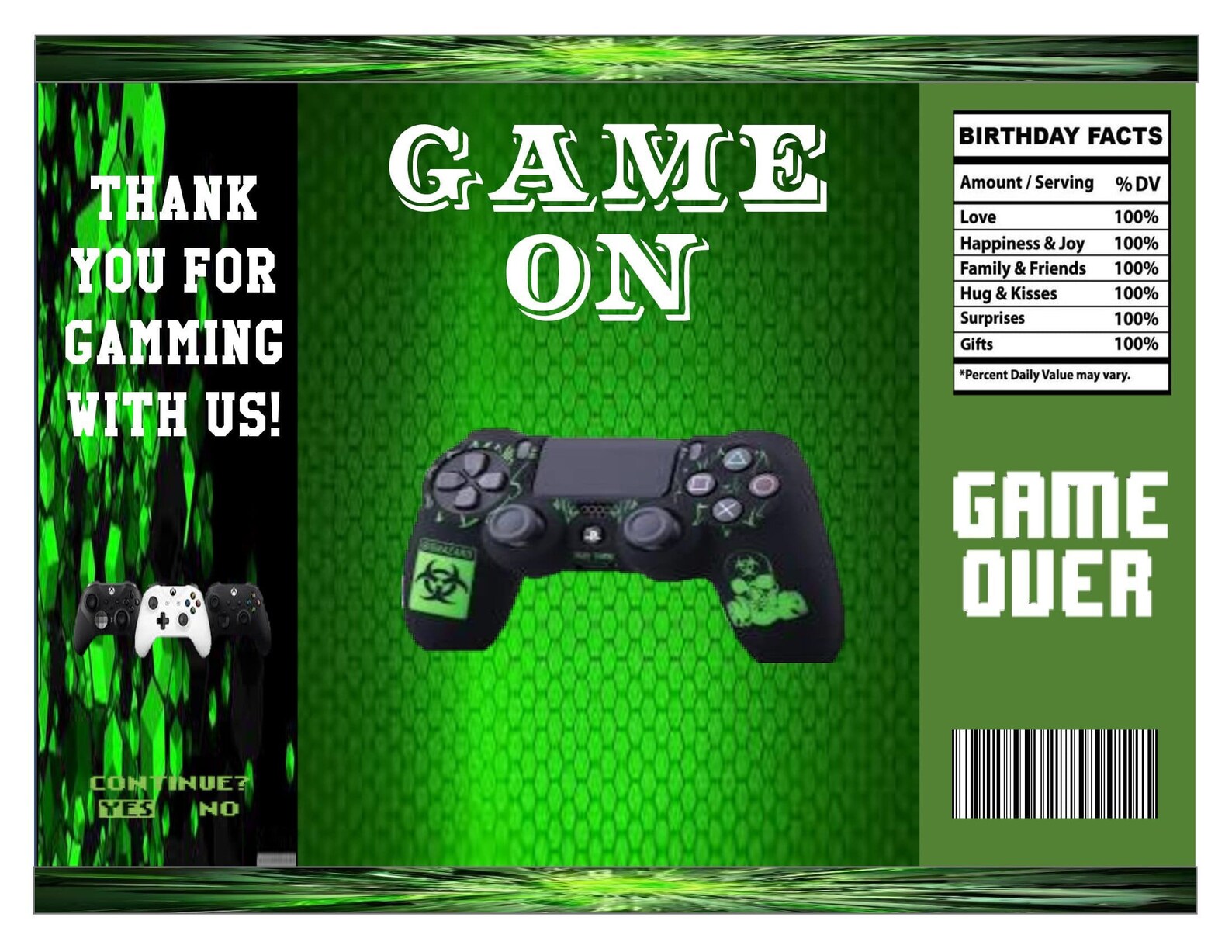 Video Game Gaming Personalized Chip Bag Digital File. Video Etsy