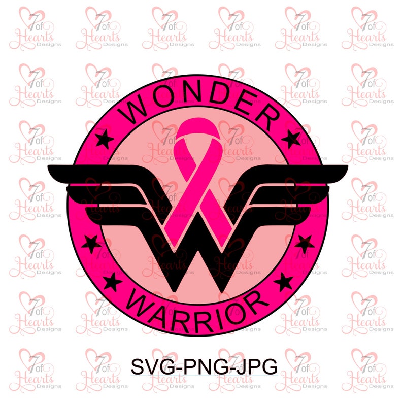Download Pink ribbon svg // wonder woman svg // breast cancer wonder | Etsy