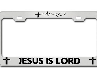 Peace Love And Skiing Chrome Metal License Plate Frame Tag Holder