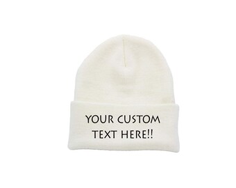 TorontoFinds Custom Beanies//Skully 100/% Cotton Weirdo Unisex Cuffed Beanie Black
