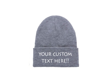 Custom Text Beanie - Etsy Australia