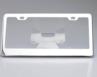 Stainless Steel License Platete Frame  Shiny Heavy Duty 9 Ox