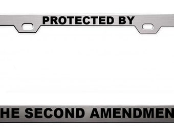 Defend the 2nd Ammendment Vanity Front License Plate Tag Printed Full Color KCFP075 