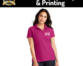 Premium Quality Cotton Polo for Women: Customizable with Embroidered Logo.