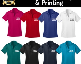 Personalized Embroidery: Athletic Wear Performance Polyester Polo for Woman