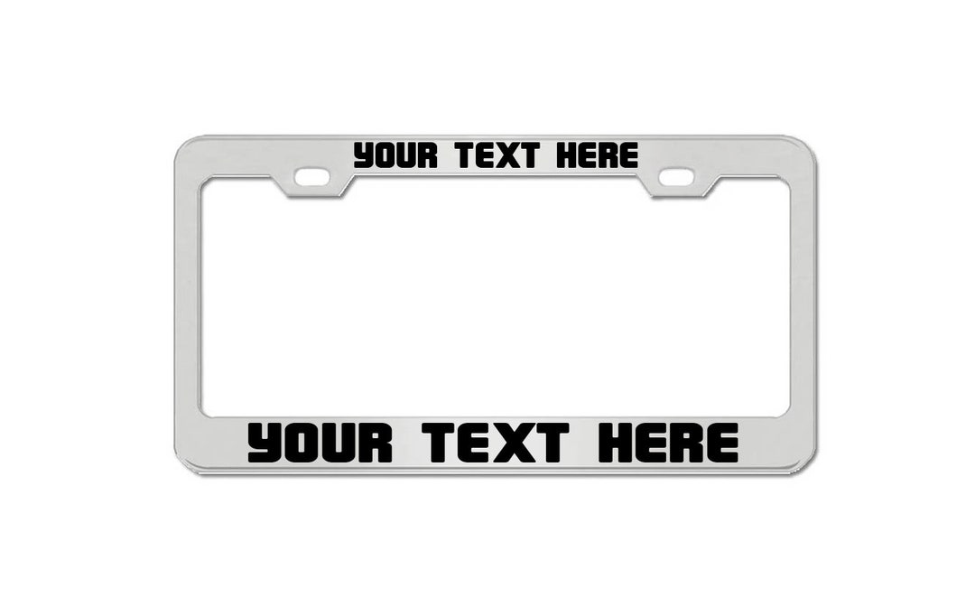 Chrome Engraved Black Engraved License Plate Frame Pink Engraved