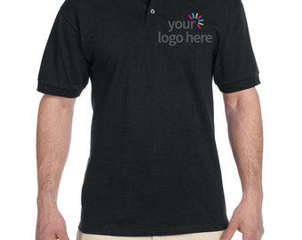 Custom Text Logo Embroidered Polo Shirts - Free Shipping - Performance Polo Shirts Cotton High Quality Stitching