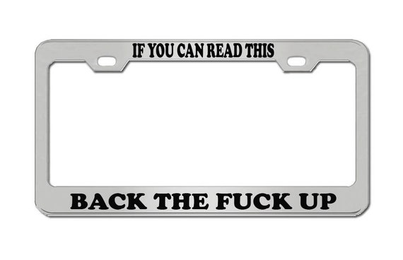 Chrome License Plate Frame Peace Love And Understanding Auto Accessory Novelty