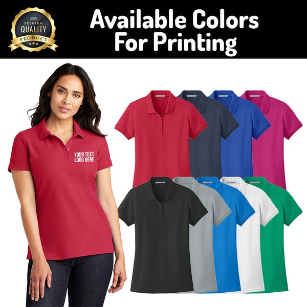 Ladies' Business Wear Cotton Polo: Customized with Embroidered Company Logo.