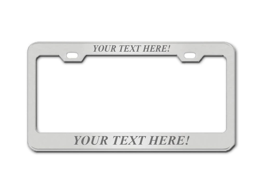 Personalized License Plate Frame Laser Engraved Detail Etsy