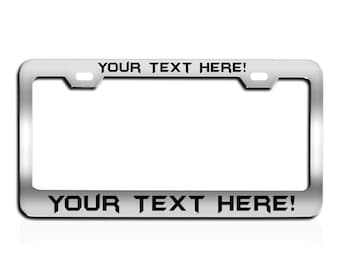 Custom Made Personalized Aluminum Stainless Steel I stand with islam License Plate Frame Chrome