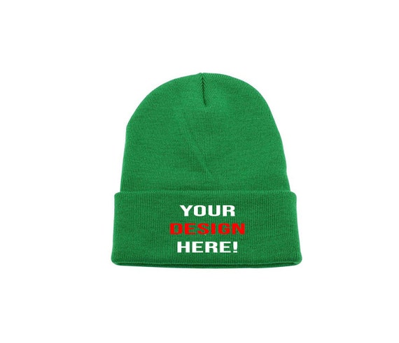 Knit Cap Custom Text Skull Hat - Etsy