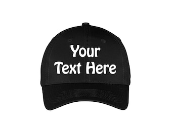 Any Color Custom Hat Your Text Here Personalized  Cap Baseball Logo Design 2D or 3D Puff Embroidery Customizable Personalized Hat