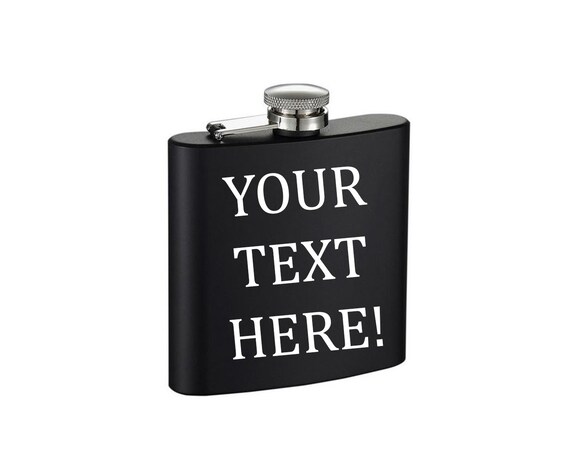 8 Oz Personalized Hip Flask Gift Set – Includes Funnel & 2 Stainless Steel Shot Cups, Great For Engraving