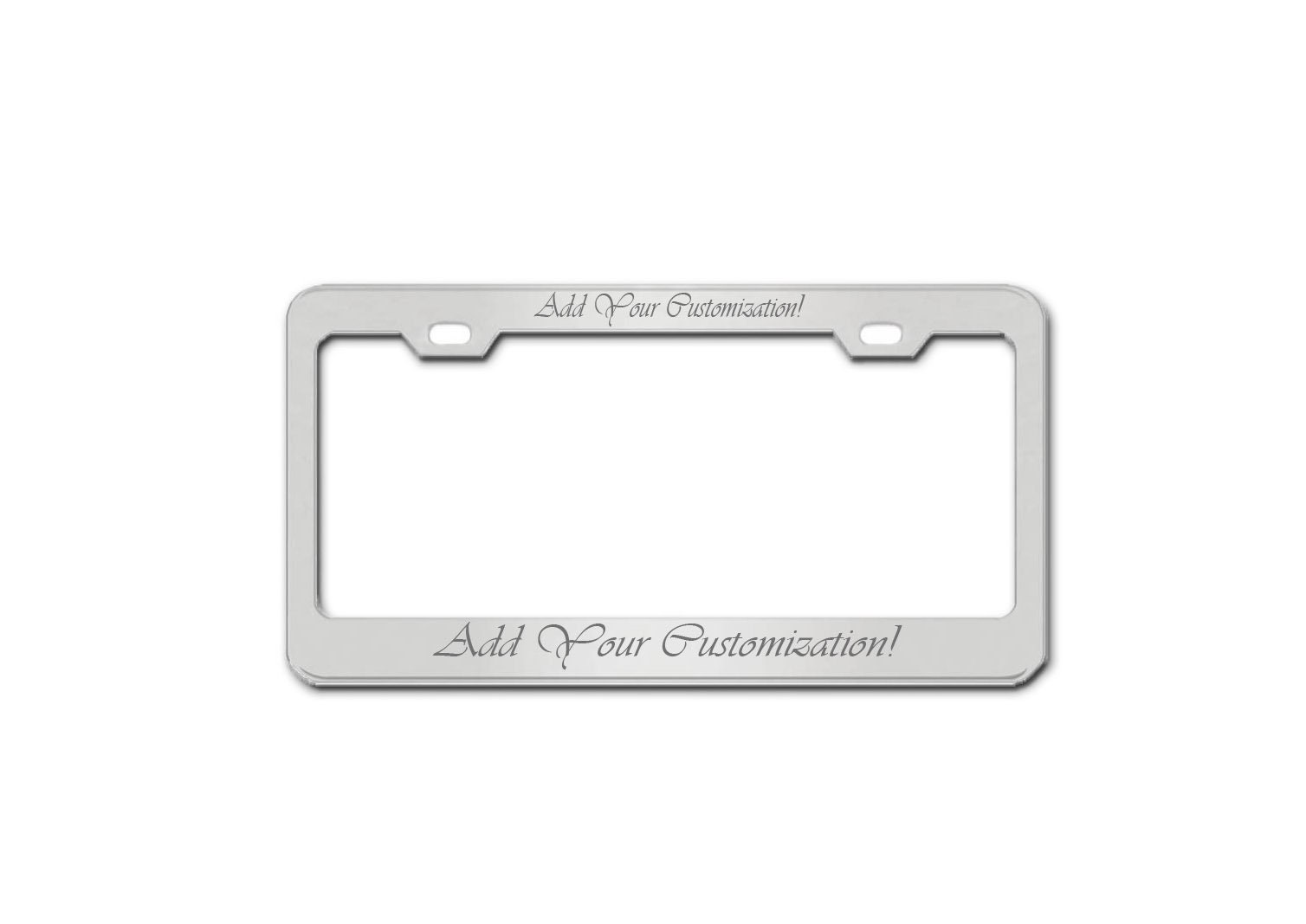 thumbnail image 2 of Carbon Style Stainless Steel License Plate Frame For Honda - Chrome Finish, 1-Year Warranty 2 of 14