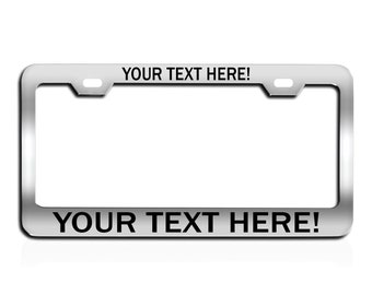 LASER ENGRAVED Stainless Steel Top Quality License Plate Frame Tag Cover & Holder Auto Exterior Accessory