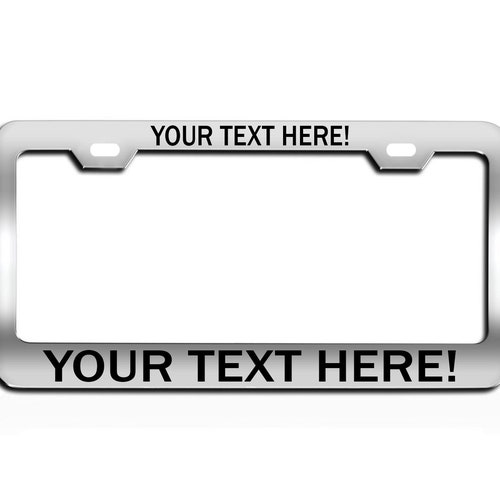 Personalized Metal License Plate Frame/Holder Custom Text Engraved Team Sports 