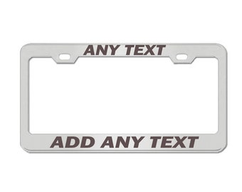Personalized Engraved License Plate Frame - Custom Text