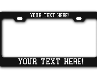 Customizable Text License Plate Frame: Personalized Metal
