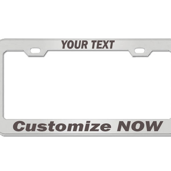 Laser Engraved License Plate Frame Custom Etsy