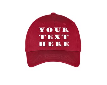 Custom Embroidered Company Six Panel Structured Adjustable Men Women 2D or 3D Puff Embroidery Customizable Personalized Hat