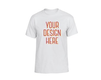 Unisex Custom T-Shirt, Personalized Text & Image, Made in USA