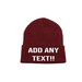 Custom Striped Beanie Hat - Navy, Acrylic Fleece, Personalized Embroidery Text, Unisex - View #11